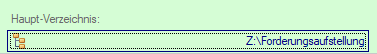 Screenshot Forderungsmanager Anzeige Haupt-Verzeichnis